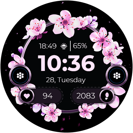 Flowers watch face