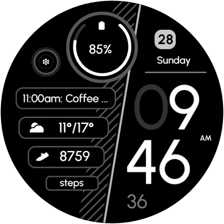 RE55 watch face