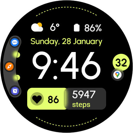 RE40 watch face